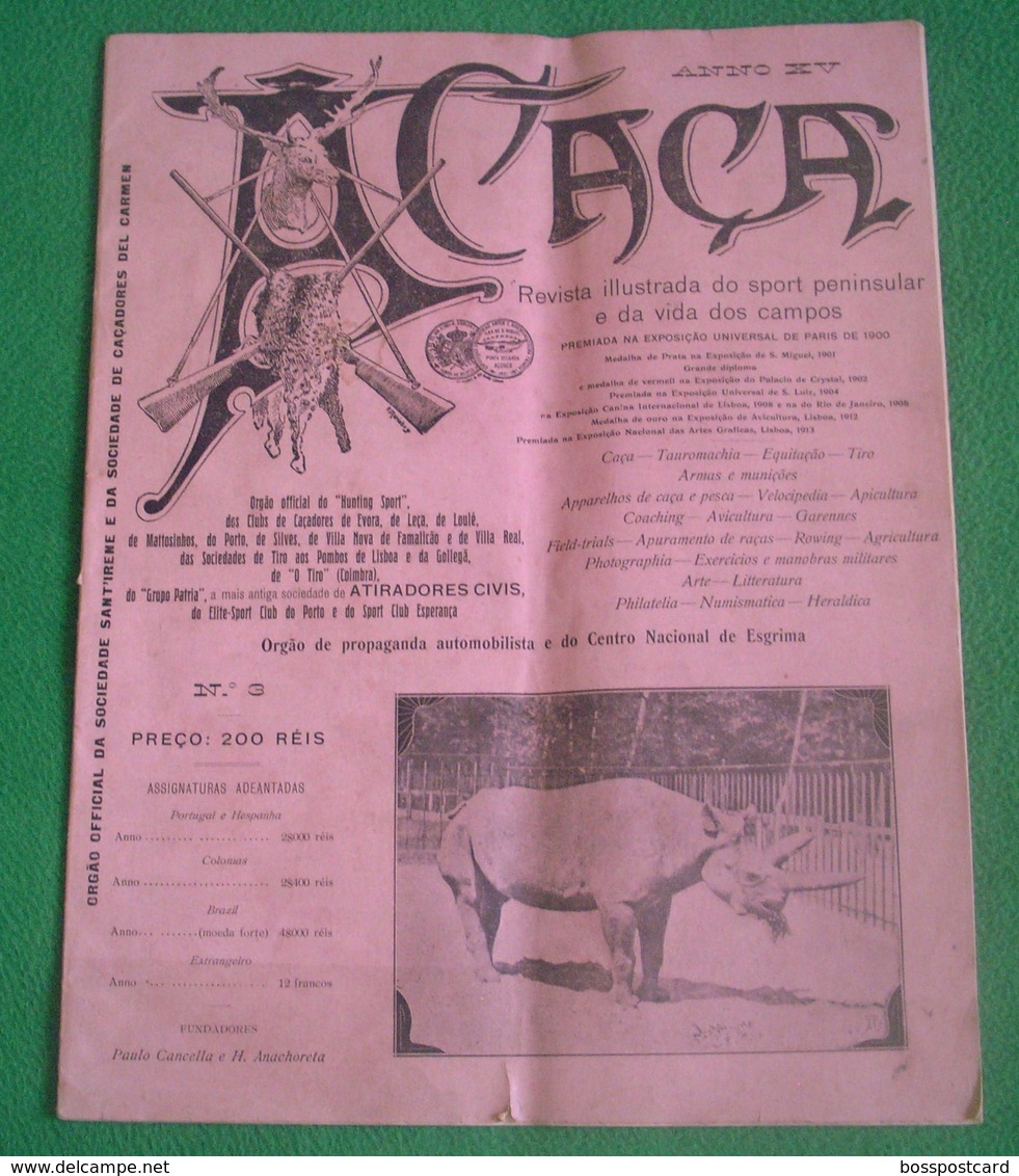 A Caça Nº 13 De Outubro De 1913 - Castelo De Vide - Portalegre - Almada - Funchal - Vigo - Gonrogosa - Moçambique - Magazines