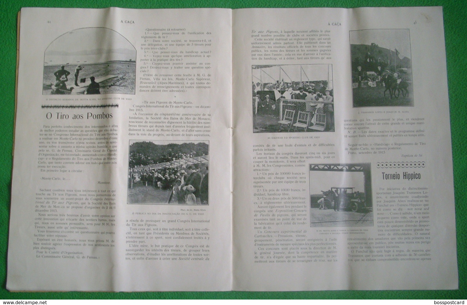 A Caça Nº 13 de Outubro de 1913 - Castelo de Vide - Portalegre - Almada - Funchal - Vigo - Gonrogosa - Moçambique