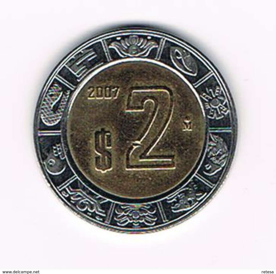 &  MEXICO  2  PESOS  2007 - México