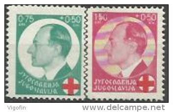 YU 1936-328-9 RED CROSS, YUGOSLAVIA, 1 X 2v, MH - Ungebraucht