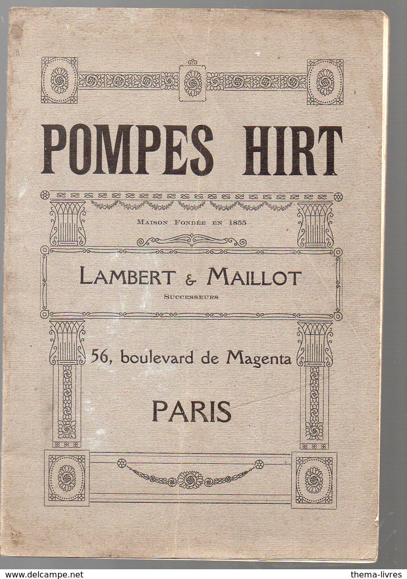 Paris Catalogue POMPES HIRT , Lambert Et Maillot  (CAT 1044) - Pubblicitari