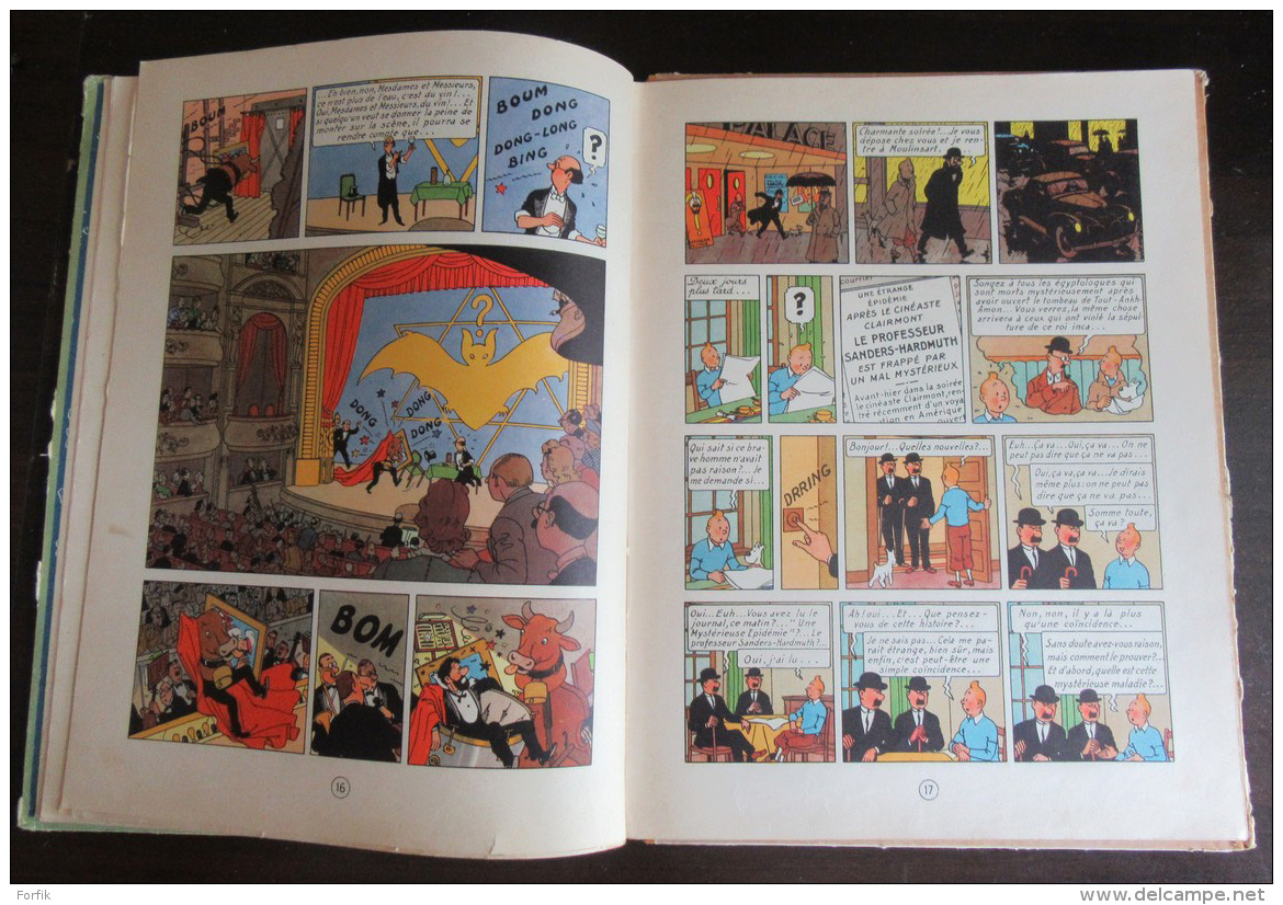 Hergé - Tintin Les 7 Boules de Cristal - 4eme plat B12 (Edition 1955) - En l'état