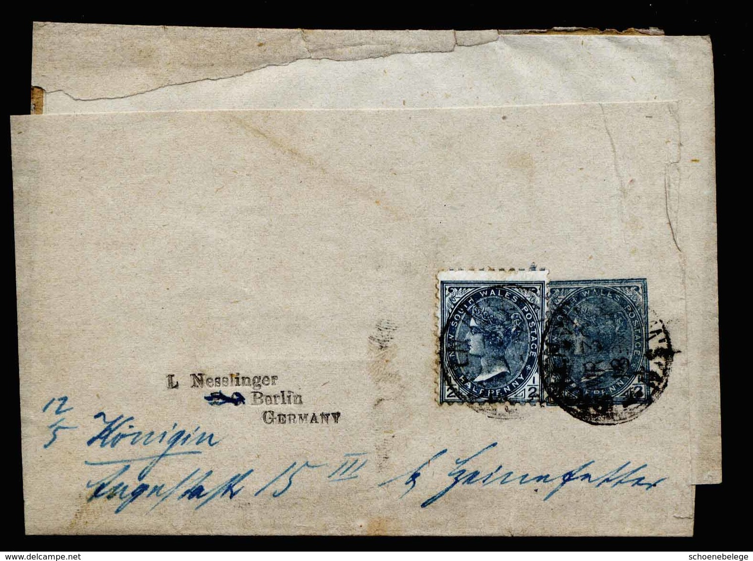 A5418) New South Wales Australia Uprated Wrapper To Germany - Briefe U. Dokumente