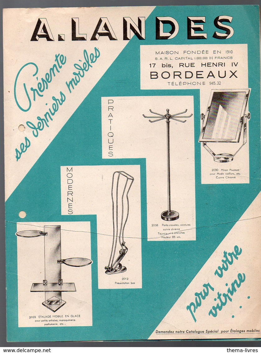 Bordeaux (33 Gironde) Catalogue A LANDES (étalages) (CAT 1042) - Pubblicitari