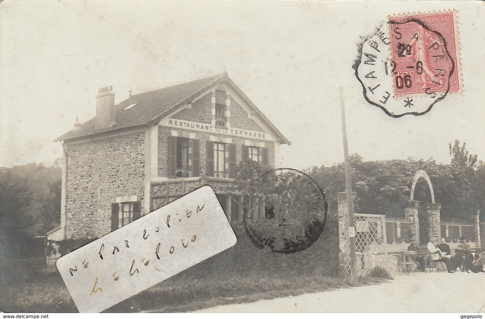 ATHIS-MONS - Restaurant De La Terrasse 1/2 ( Carte Photo ) - Athis Mons