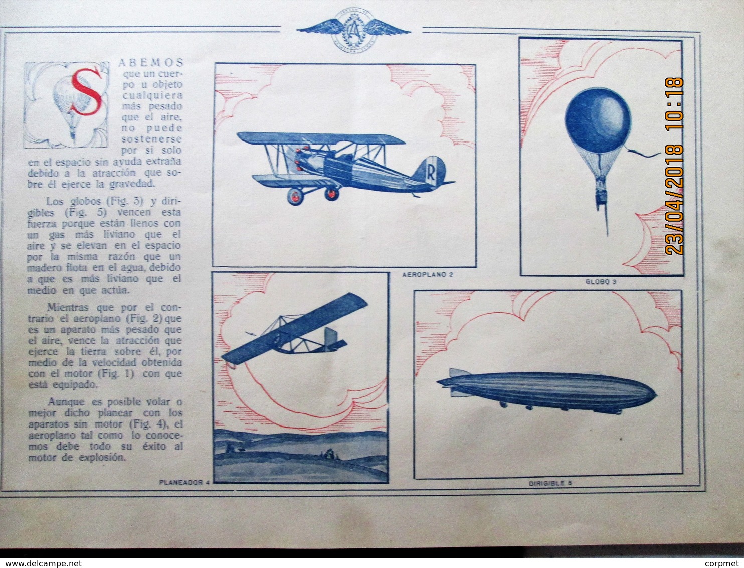 AVIACION - AVIATION AERONAUTIQUE - 1933 NOCIONES ELEMENTALES DE AVIACION - Ad De AEROPOSTA- CONDOR - AIR FRANCE - SHELL - Geography & Travel