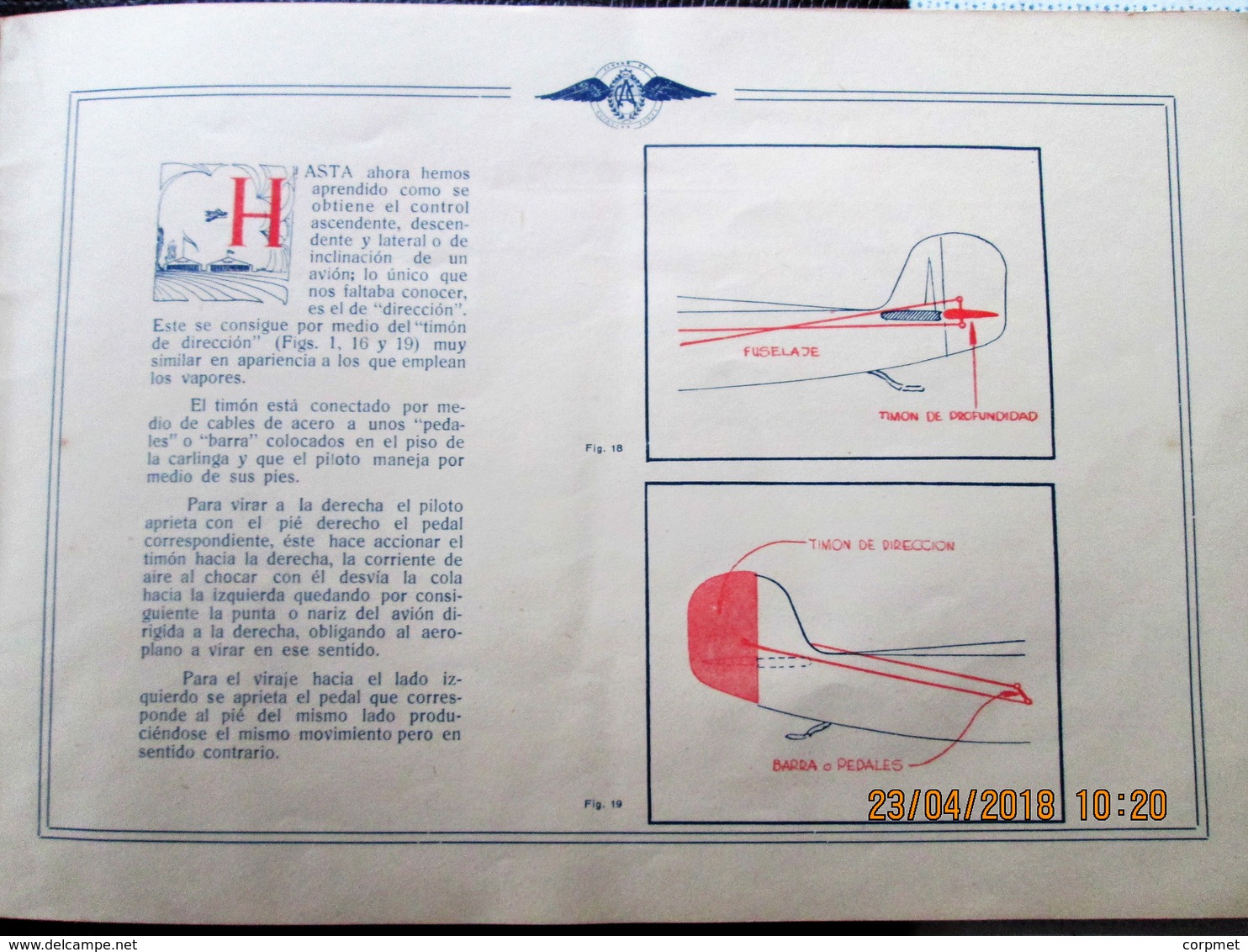 AVIACION - AVIATION AERONAUTIQUE - 1933 NOCIONES ELEMENTALES DE AVIACION - Ad de AEROPOSTA- CONDOR - AIR FRANCE - SHELL
