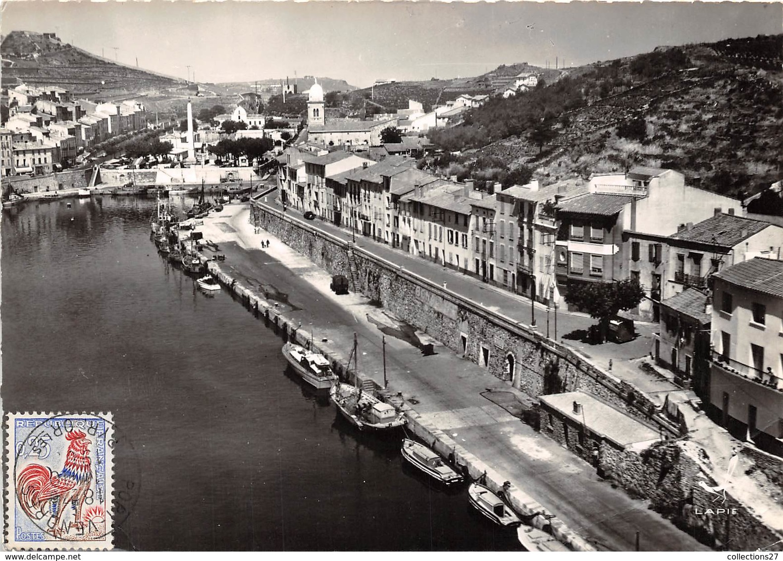 66-PORT-VENDRES- VUE DU CIEL LE PORT ET LA RUE DU SOLEIL - Port Vendres