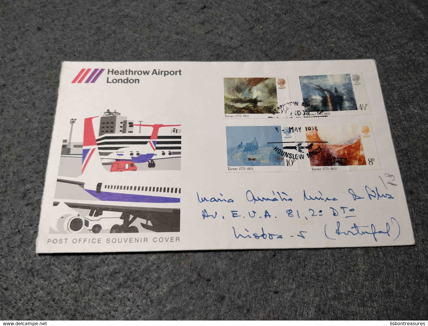 ENGLAND POST OFFICE SOUVENIR COVER HEATHROW AIRPORT LONDON 1975 - Non Classificati