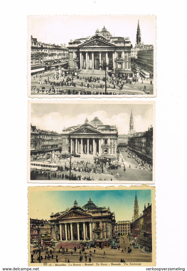 BRUSSEL  BRUXELLES Lot de 115 cartes Bourse  Lot 115 kaarten beursgebouw