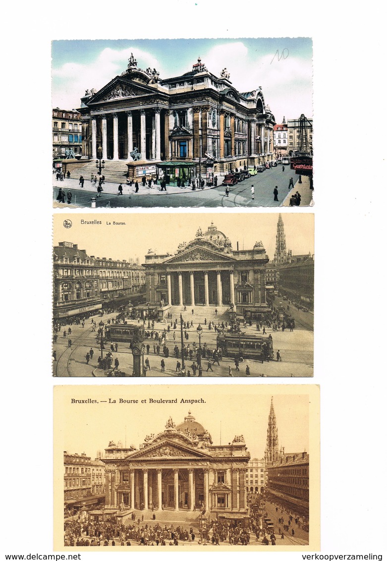 BRUSSEL  BRUXELLES Lot de 115 cartes Bourse  Lot 115 kaarten beursgebouw