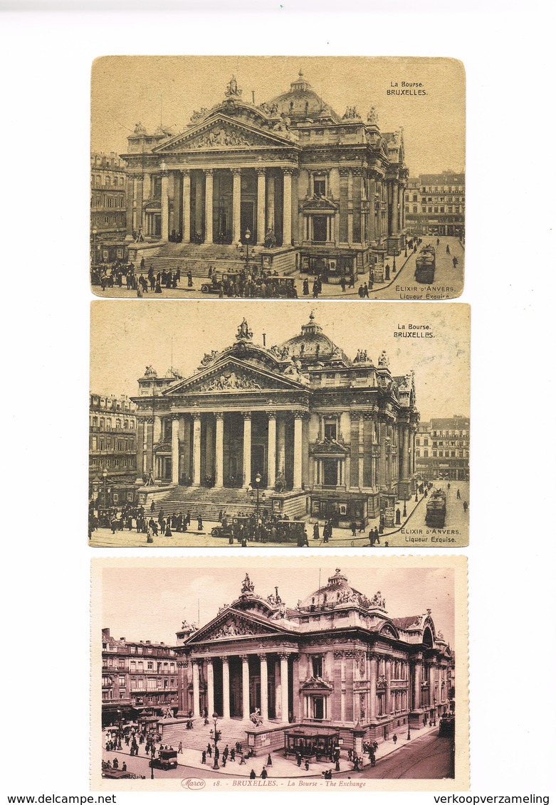 BRUSSEL  BRUXELLES Lot de 115 cartes Bourse  Lot 115 kaarten beursgebouw