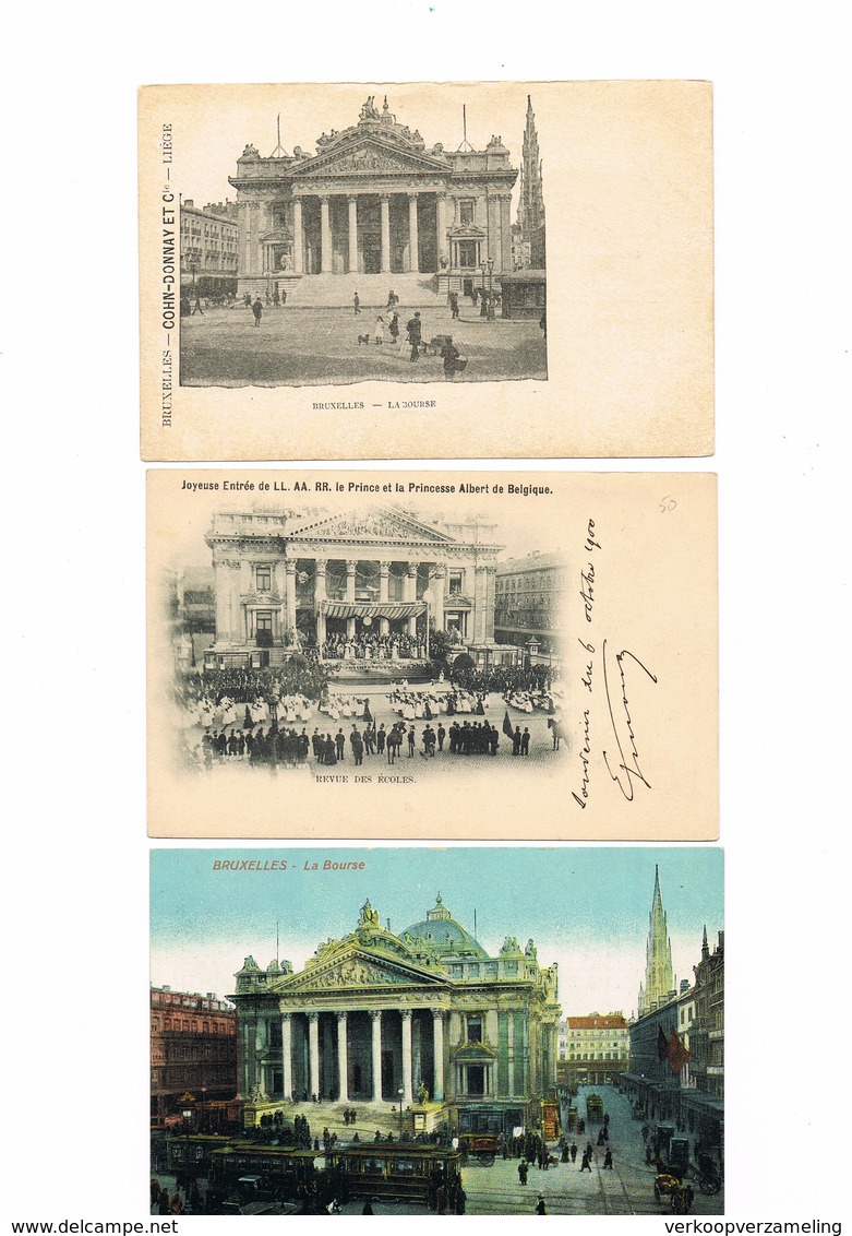 BRUSSEL  BRUXELLES Lot de 115 cartes Bourse  Lot 115 kaarten beursgebouw