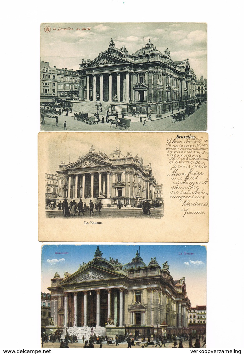 BRUSSEL  BRUXELLES Lot de 115 cartes Bourse  Lot 115 kaarten beursgebouw