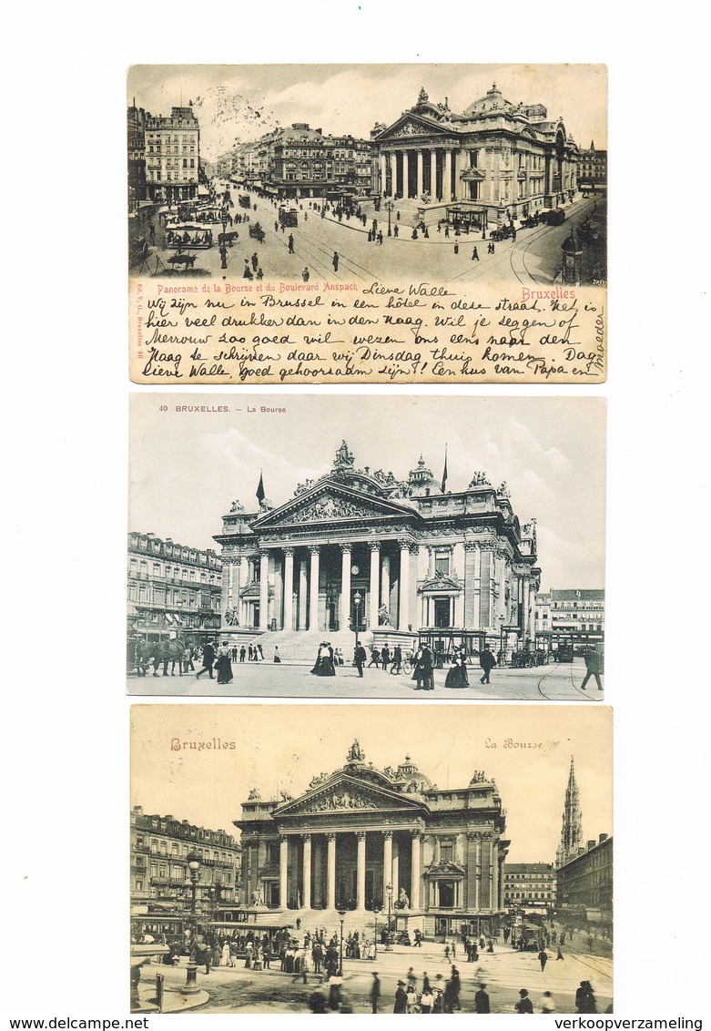 BRUSSEL  BRUXELLES Lot de 115 cartes Bourse  Lot 115 kaarten beursgebouw