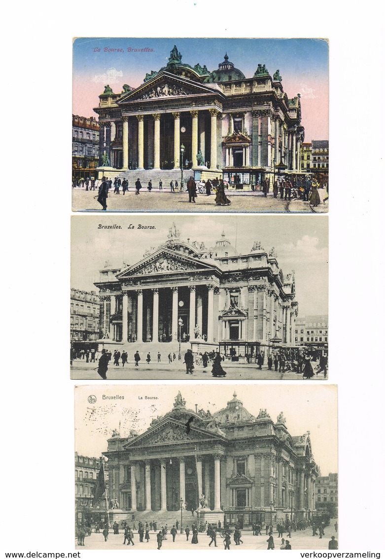 BRUSSEL  BRUXELLES Lot de 115 cartes Bourse  Lot 115 kaarten beursgebouw