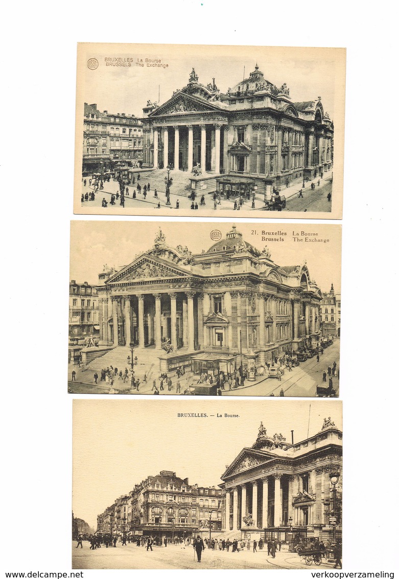 BRUSSEL  BRUXELLES Lot de 115 cartes Bourse  Lot 115 kaarten beursgebouw