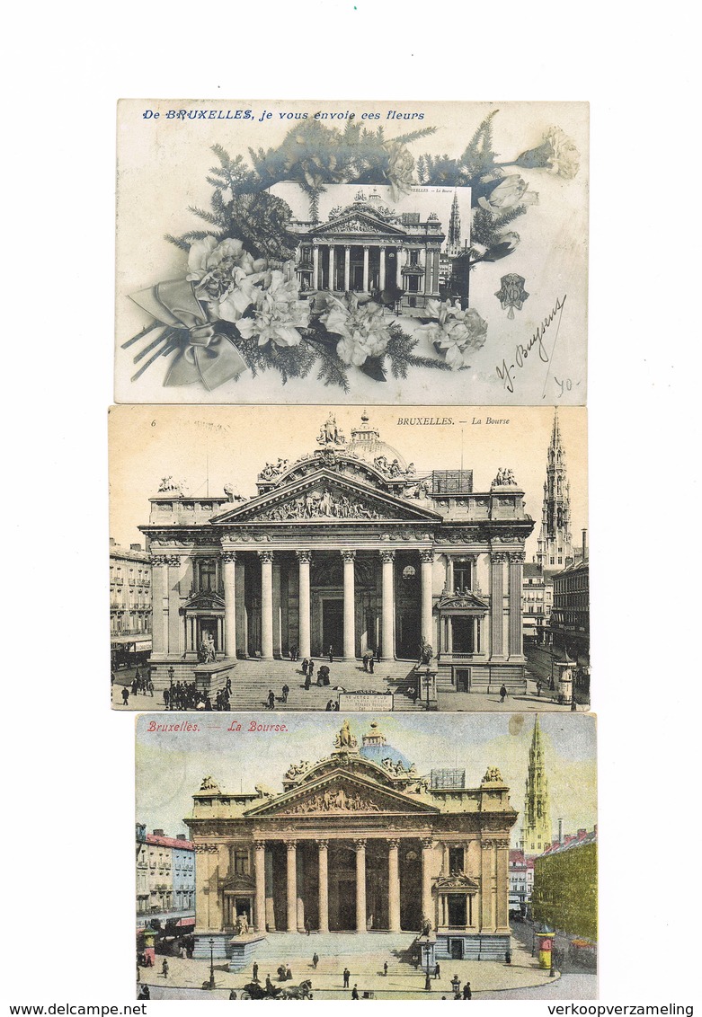 BRUSSEL  BRUXELLES Lot de 115 cartes Bourse  Lot 115 kaarten beursgebouw