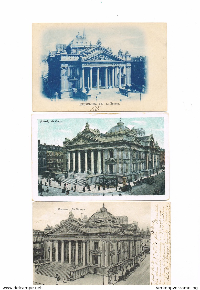 BRUSSEL  BRUXELLES Lot de 115 cartes Bourse  Lot 115 kaarten beursgebouw