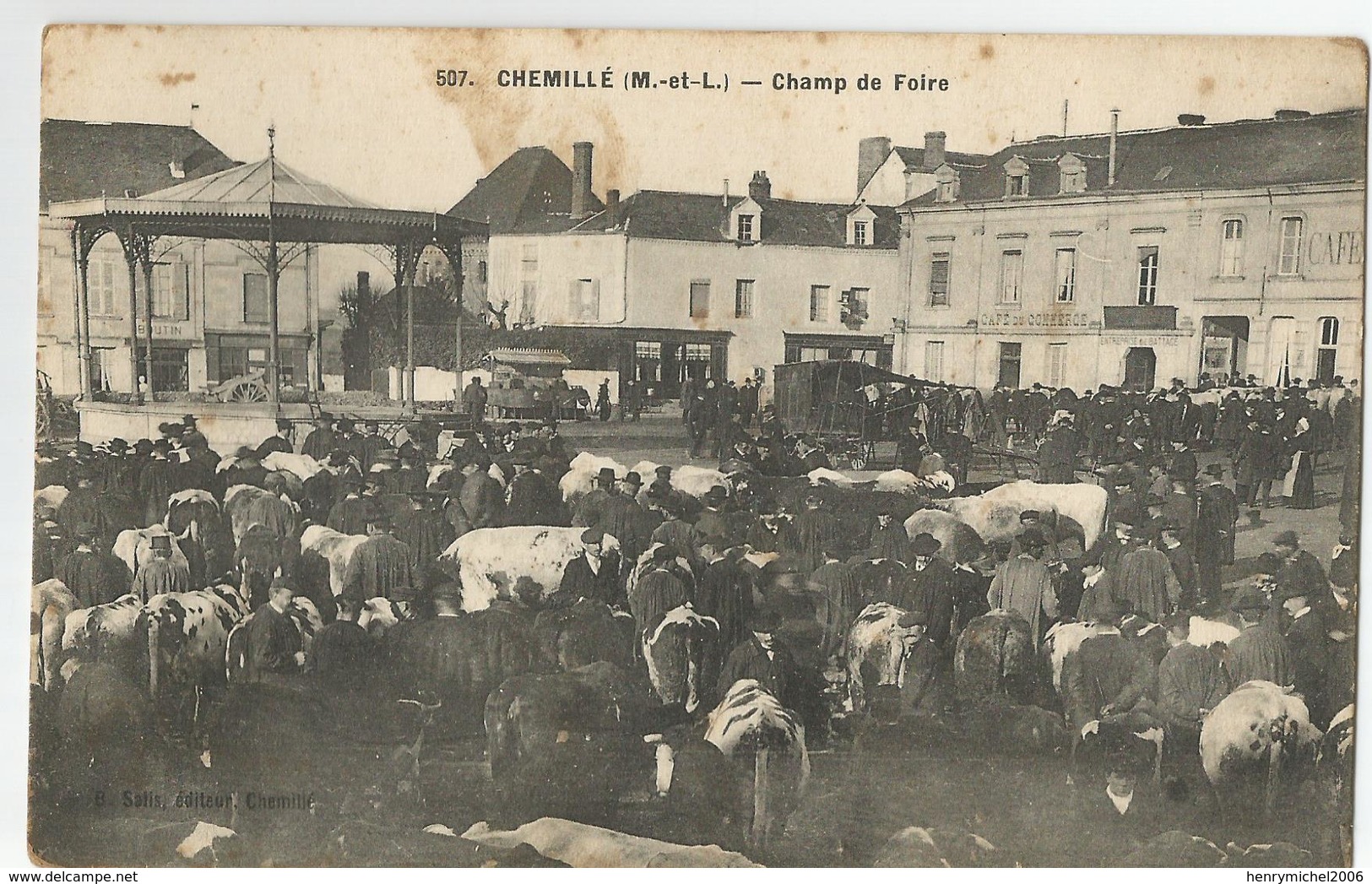 49 Maine Et Loire Chemillé Champ De Foire Boeufs - Chemille