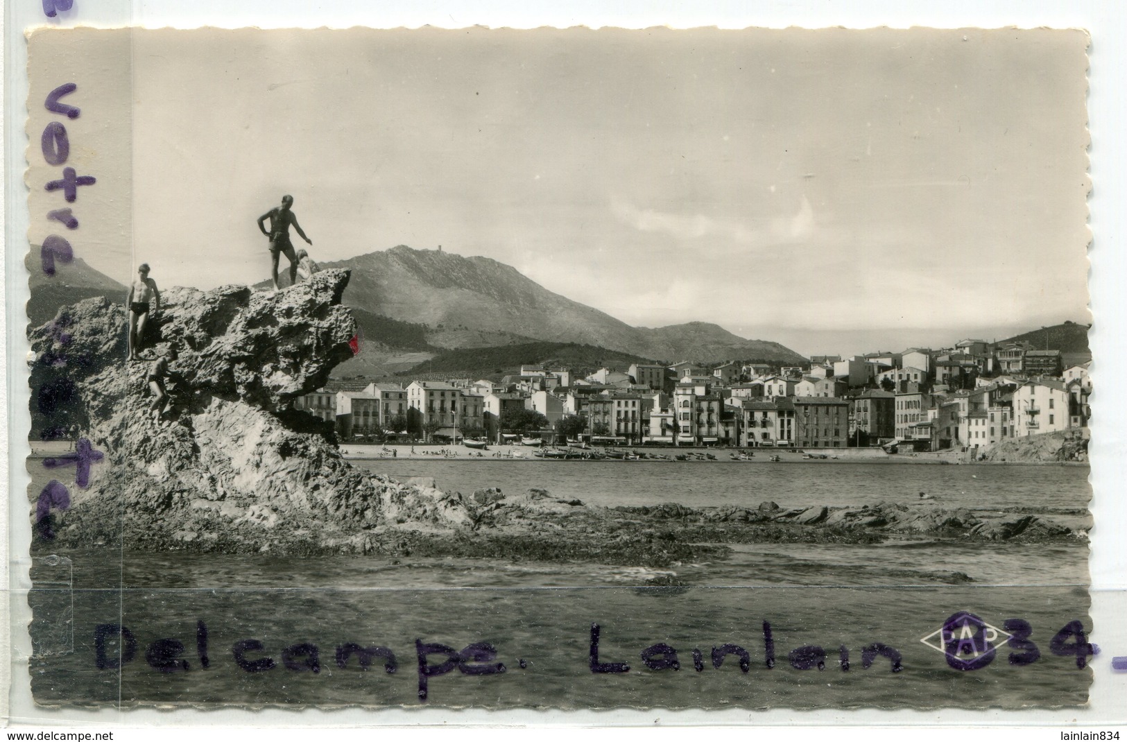 341 - BANYULS-sur-MER - L'Ile Petite, écrite, Petit Format, Glacée,  PAP, TBE, Scans. - Banyuls Sur Mer