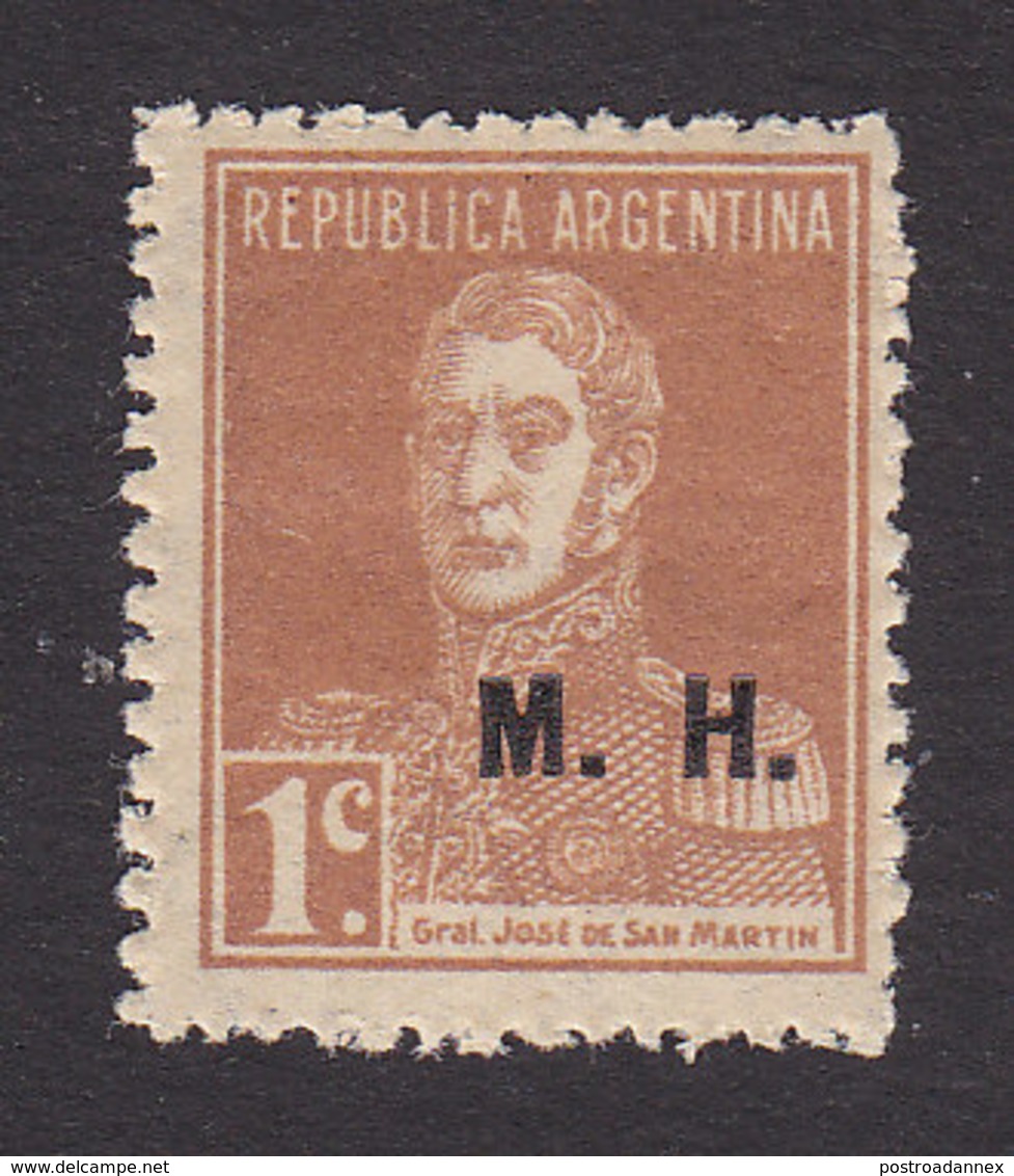 Argentina, Scott #OD122, Mint Hinged, Regular Issues Overprinted, Issued 1923 - Service