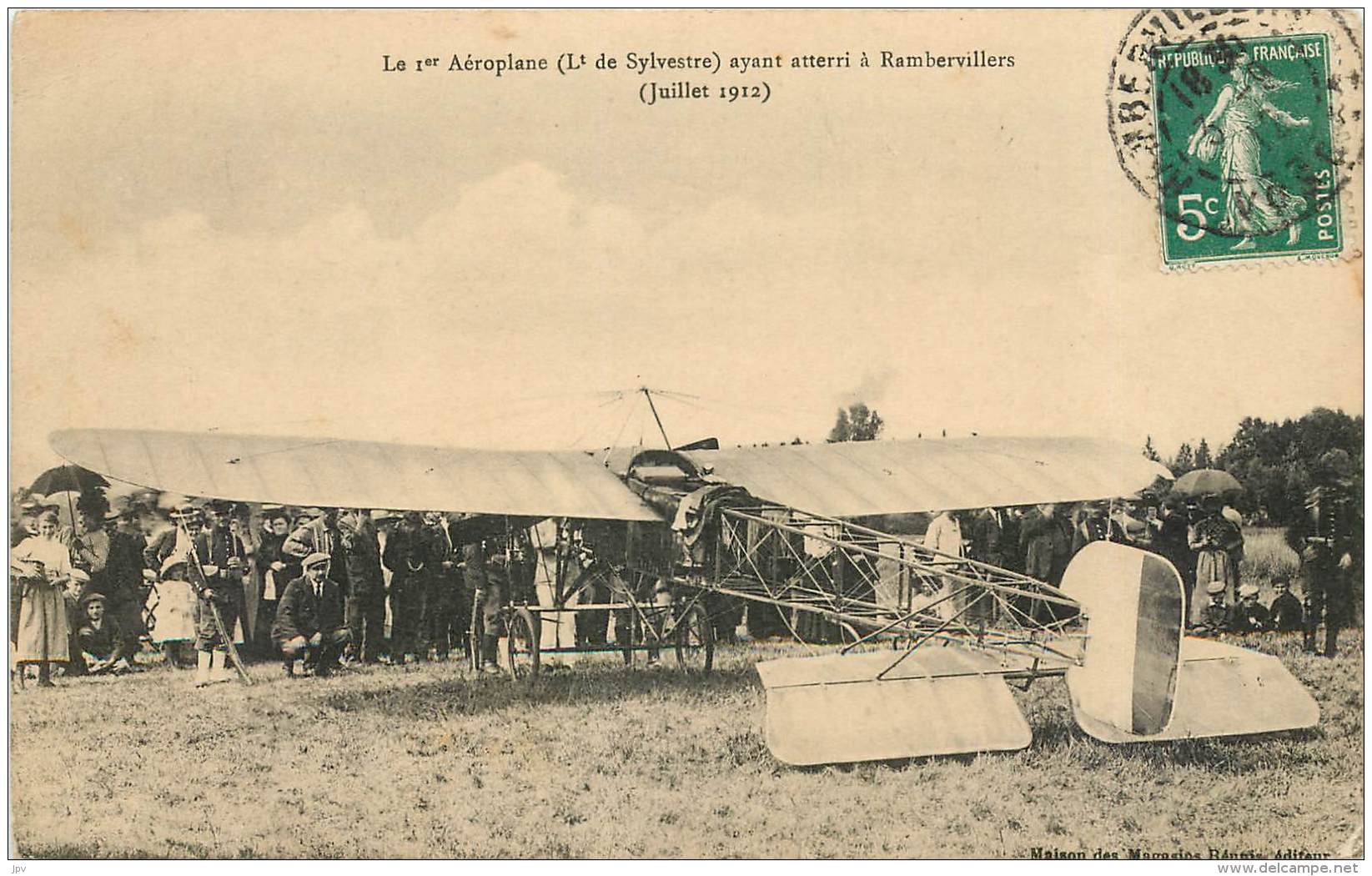 1ER AEROPLANE AYANT ATTERRI A RAMBERVILLERS (JUILLET 1912) - Aerodrome