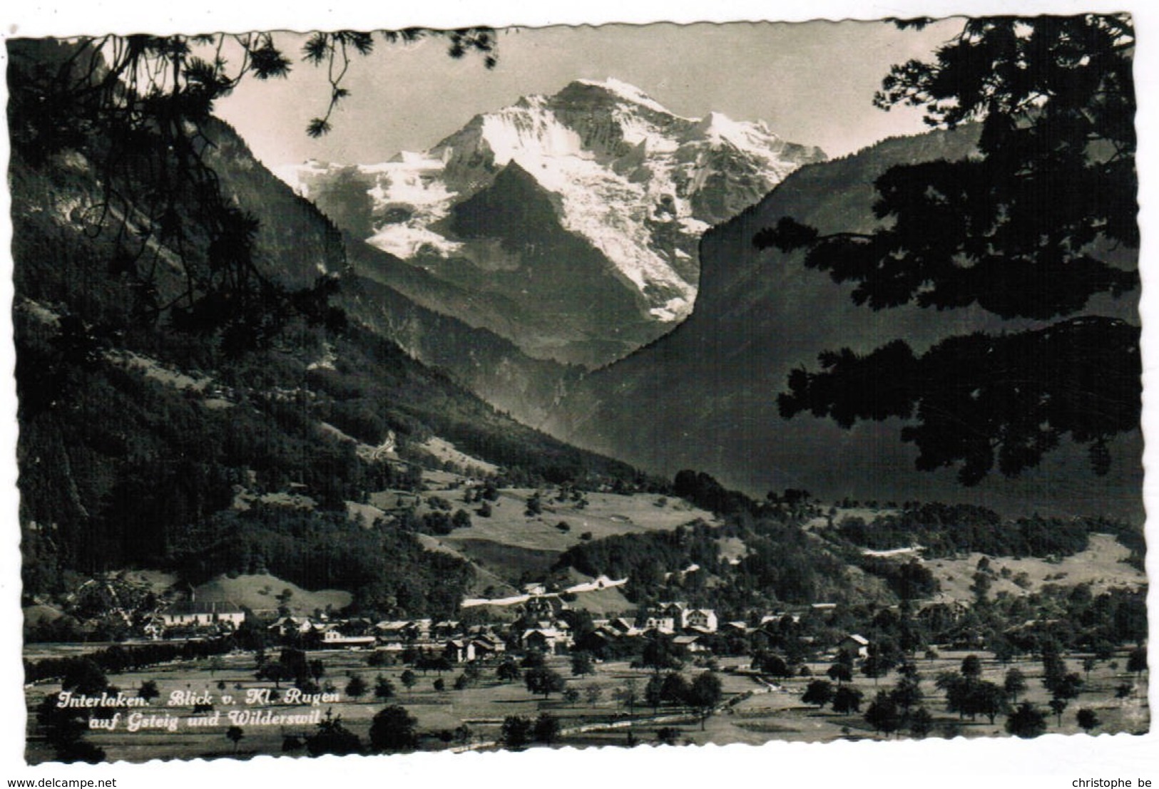 Suisse, Interlaken, Blick V Kl Rugen Auf Gsteig Und Wilderswil (pk44388) - Gsteig Bei Gstaad