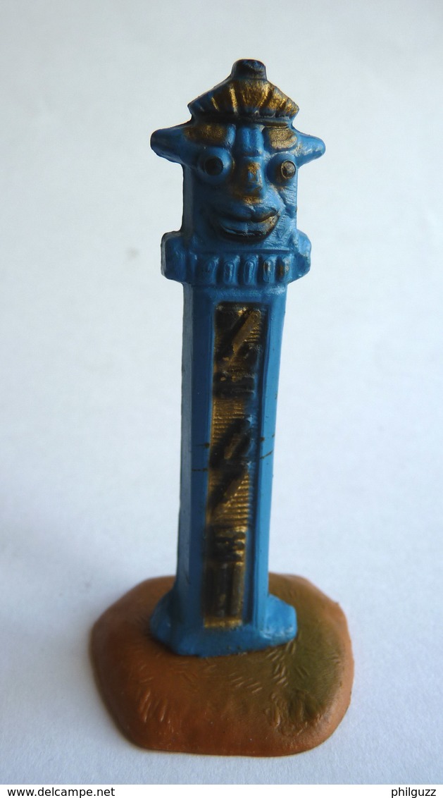 FIGURINE CLAIRET -  INDIEN TOTEM   Bleu ACC11  Complet Avec Socle - Militaires