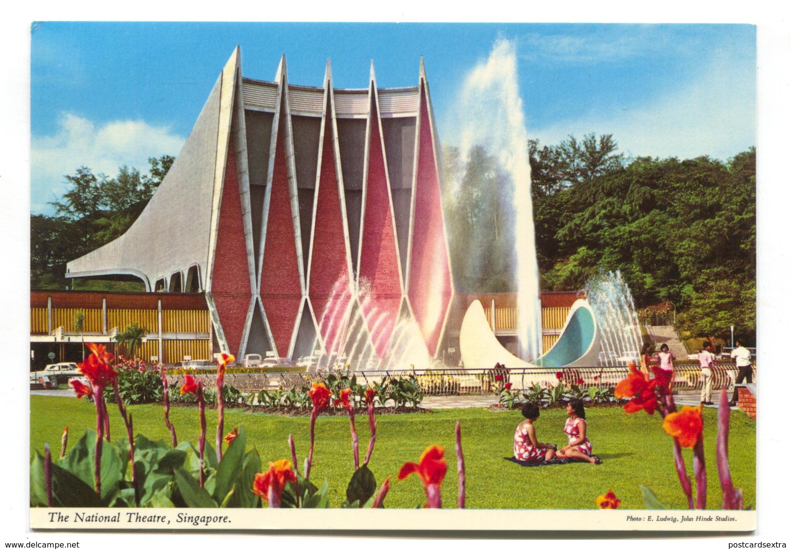 Singapore - The National Theatre - John Hinde Modern-size Postcard - Singapore