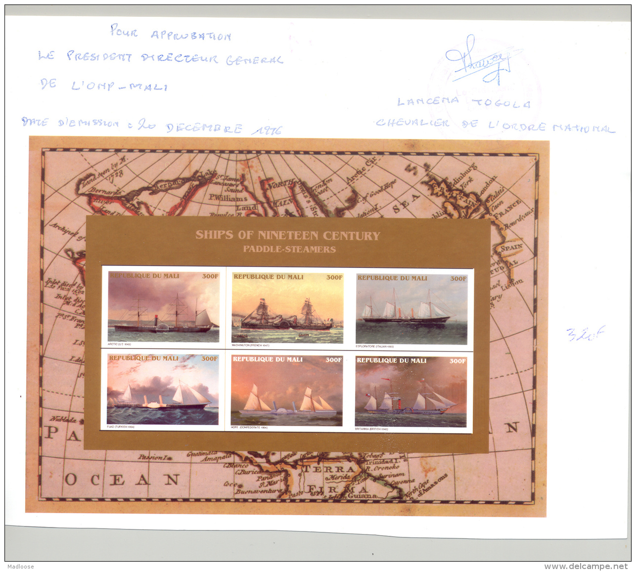 Mali #830-833 Ships 2v M/S Of 6 &amp; 2v S/S Imperf Proofs With Notes - Mali (1959-...)