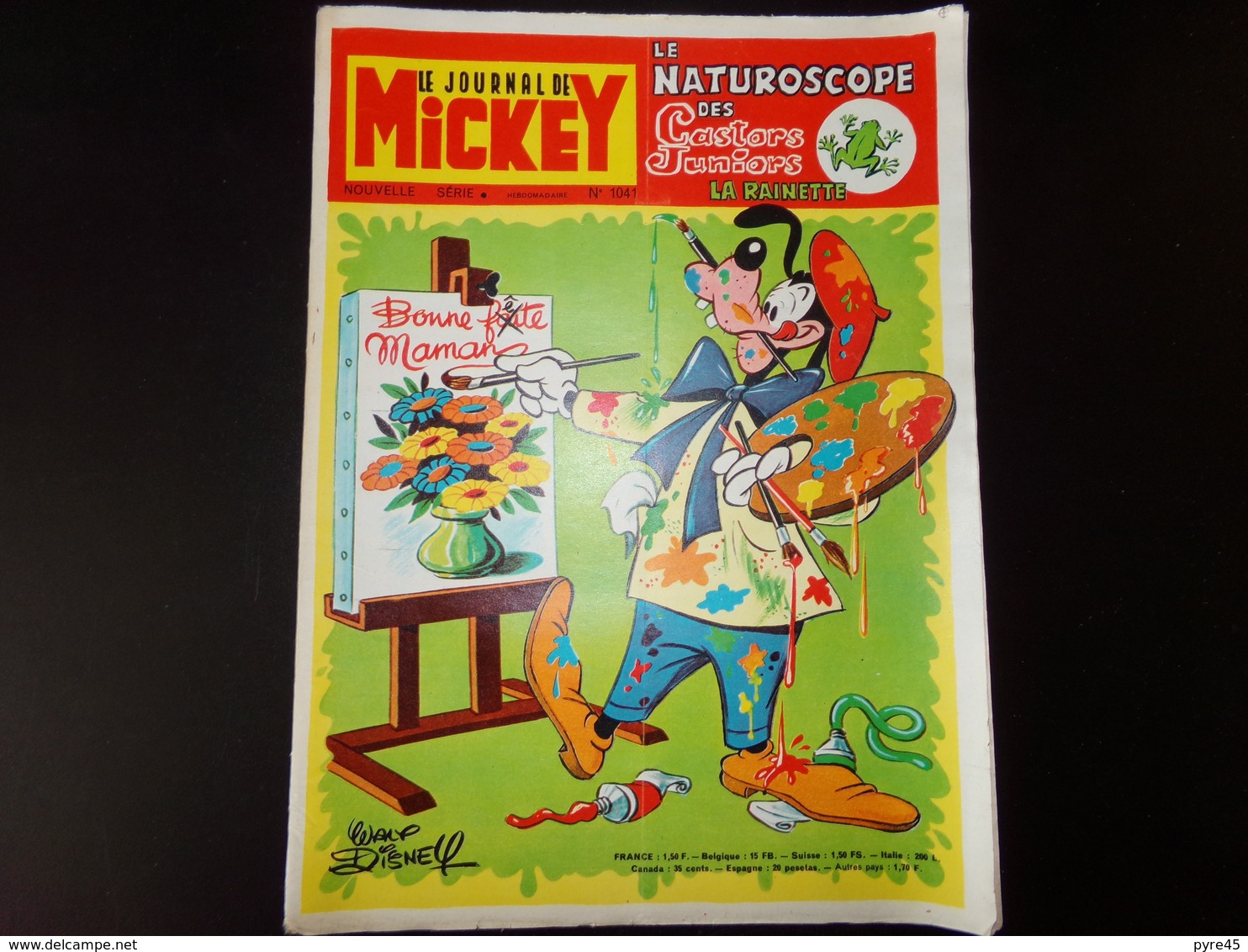 Le Journal De Mickey Nouvelle Série 1972 N° 1041 " Le Naturoscope Des Castors Juniors La Rainette " 39 Pages - Disney