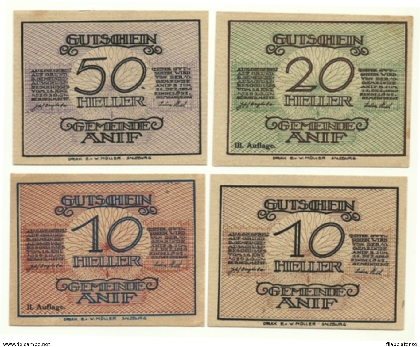 1920 - Austria - Anif Notgeld N22   ----- - Oostenrijk