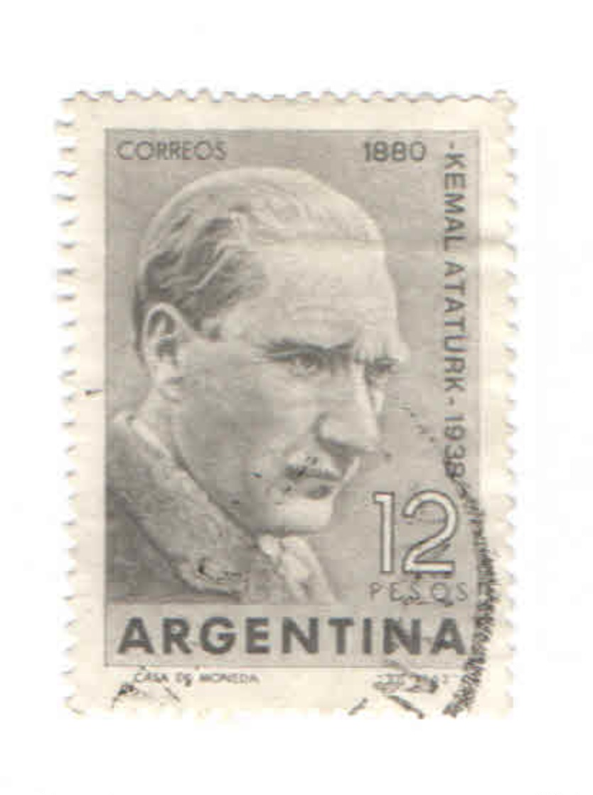 Argentina PO 1963  Ataturk  Scott.755 See Scan On Scott.Page - Usati