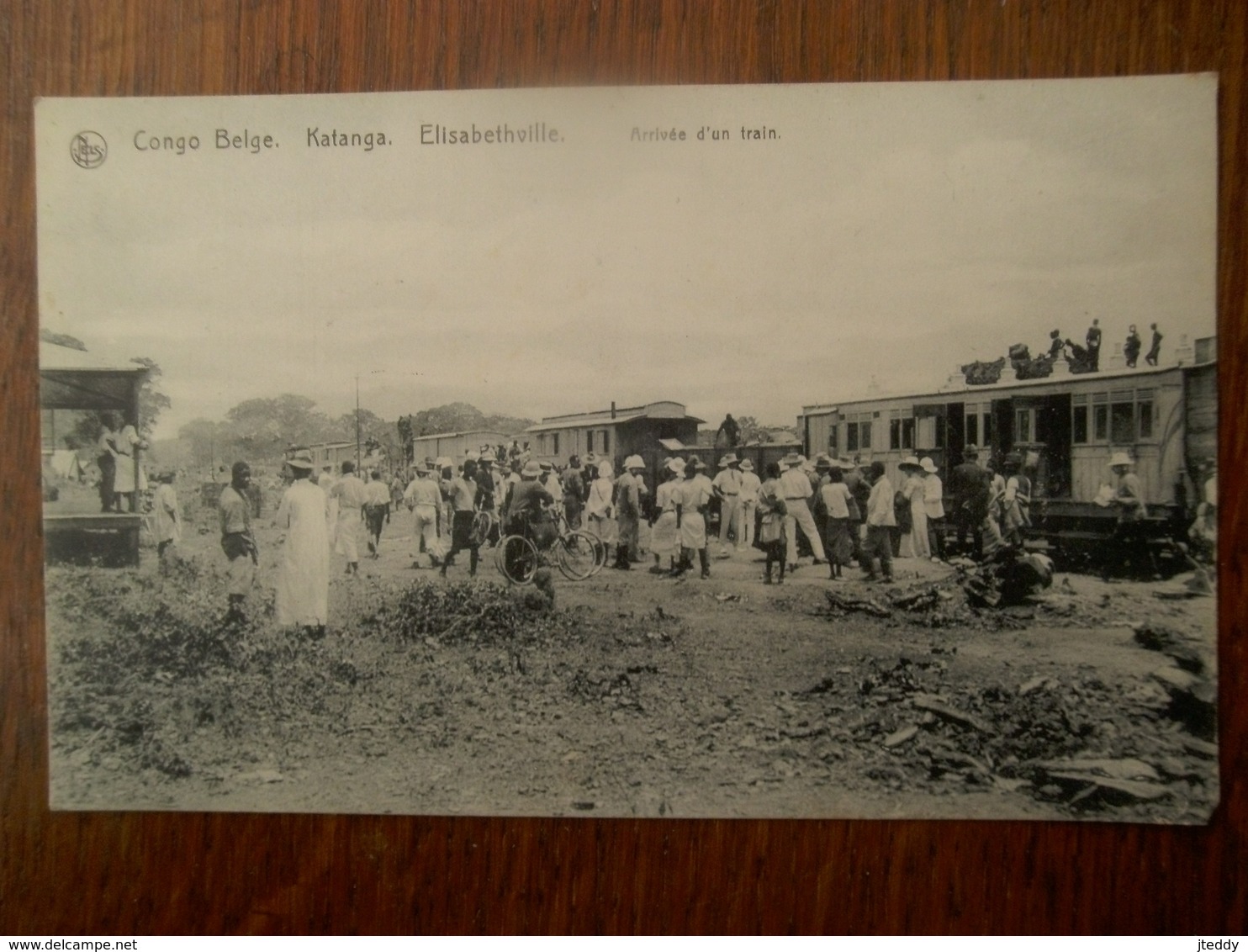 Congo Belge KATANGA  Elisabethville   Arrivée D' Un  Train    1921 - Congo Belge