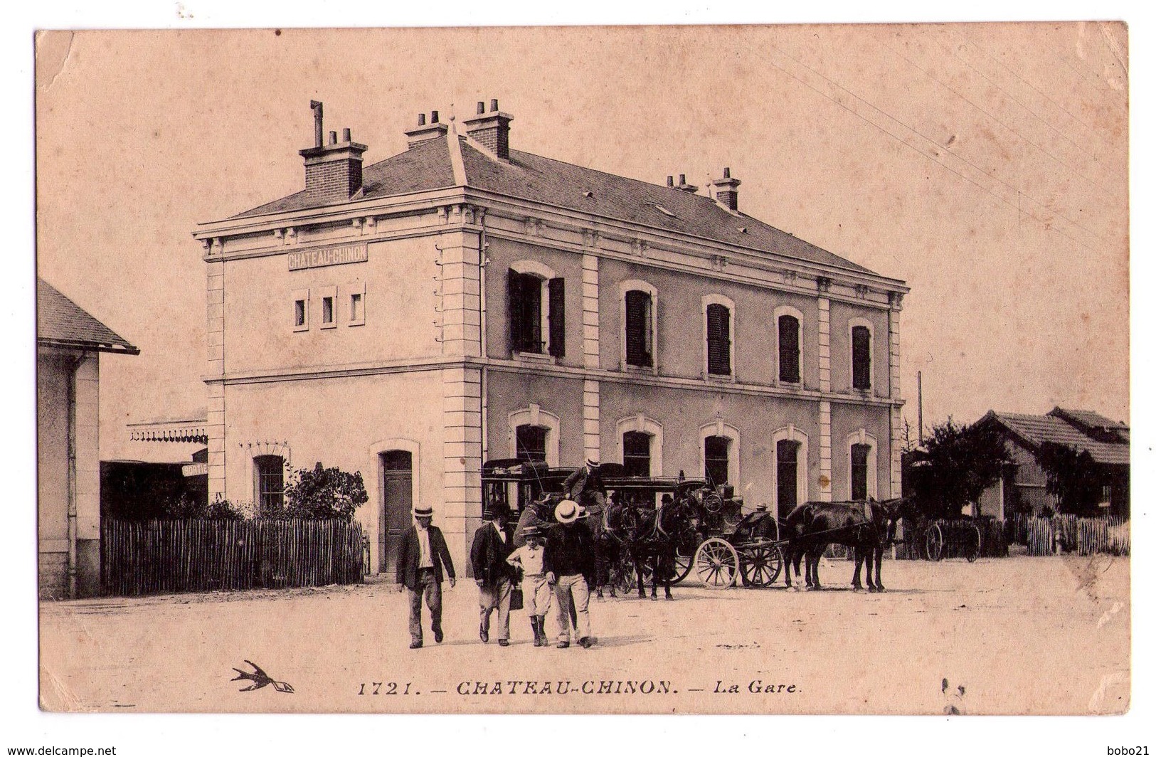 1135 - Chateau-Chinon ( 58 ) - La Gare - L'Hirondelle - N°1721 - - Chateau Chinon