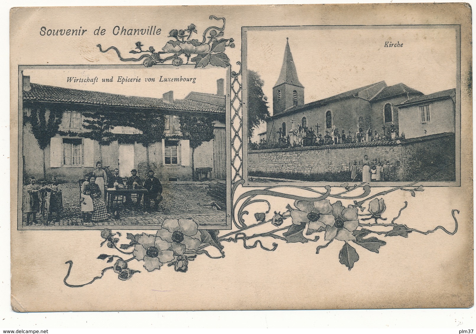 CHANVILLE - Souvenir De... - Carte En L'état, 2 Scans - Autres & Non Classés