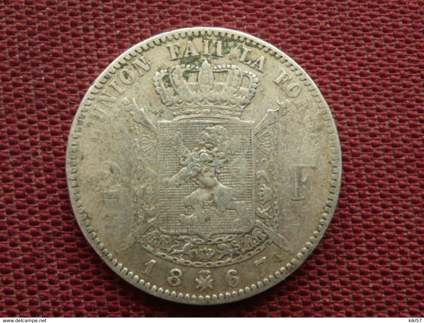 BELGIQUE Monnaie De 2 Frs 1867 Bel état - 2 Francs