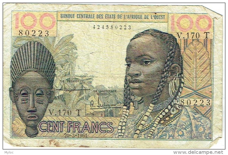 Banque Centrale Des Etats D'Afrique De L'Ouest.  Cents Francs. 100 Francs. 20-3-1961. - West African States