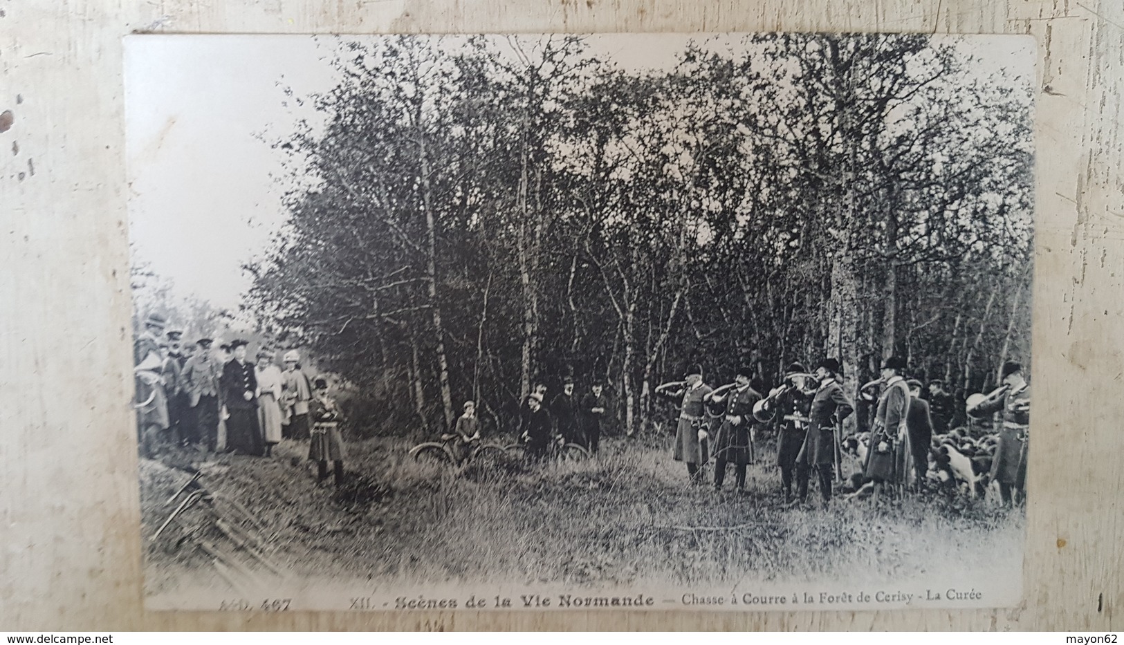 CPA Chasse à Courre -COMMES (Calvados 14) éditeur. Chasse à Courre Forêt De Cerisy. La Curée (Scènes De La Vie Normande) - Otros & Sin Clasificación