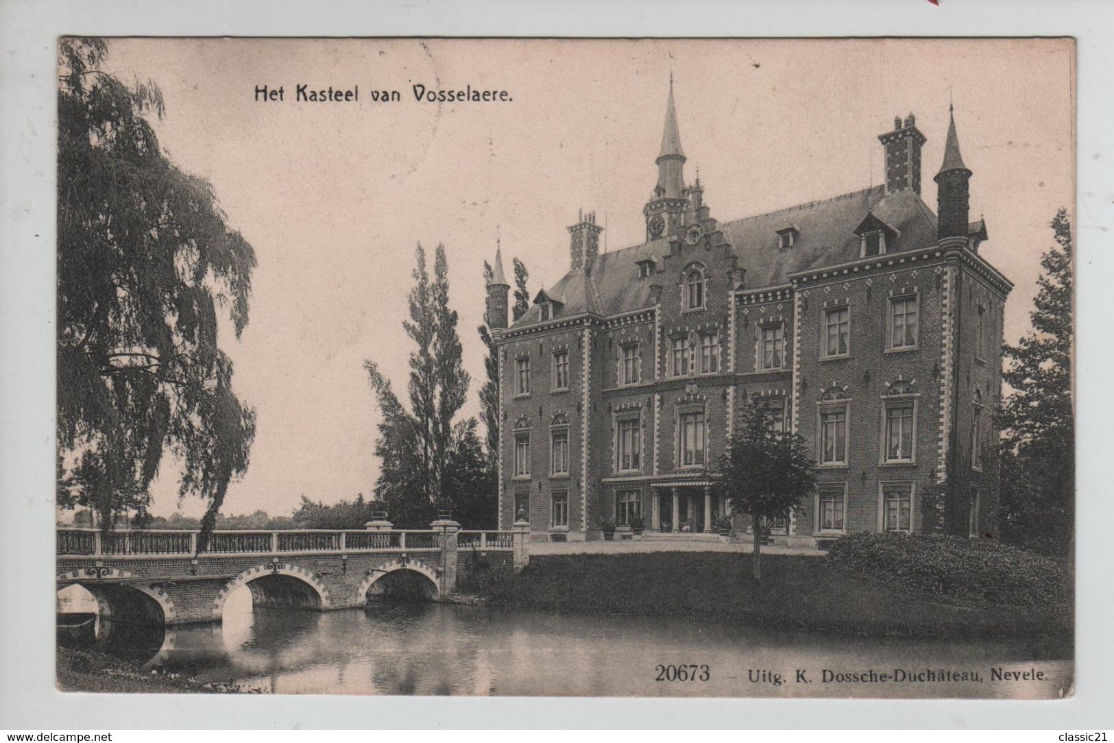 Belgique-België CP Het Kasteel Van Vosselare(Nevele) Gebruikt 1572 - Nevele