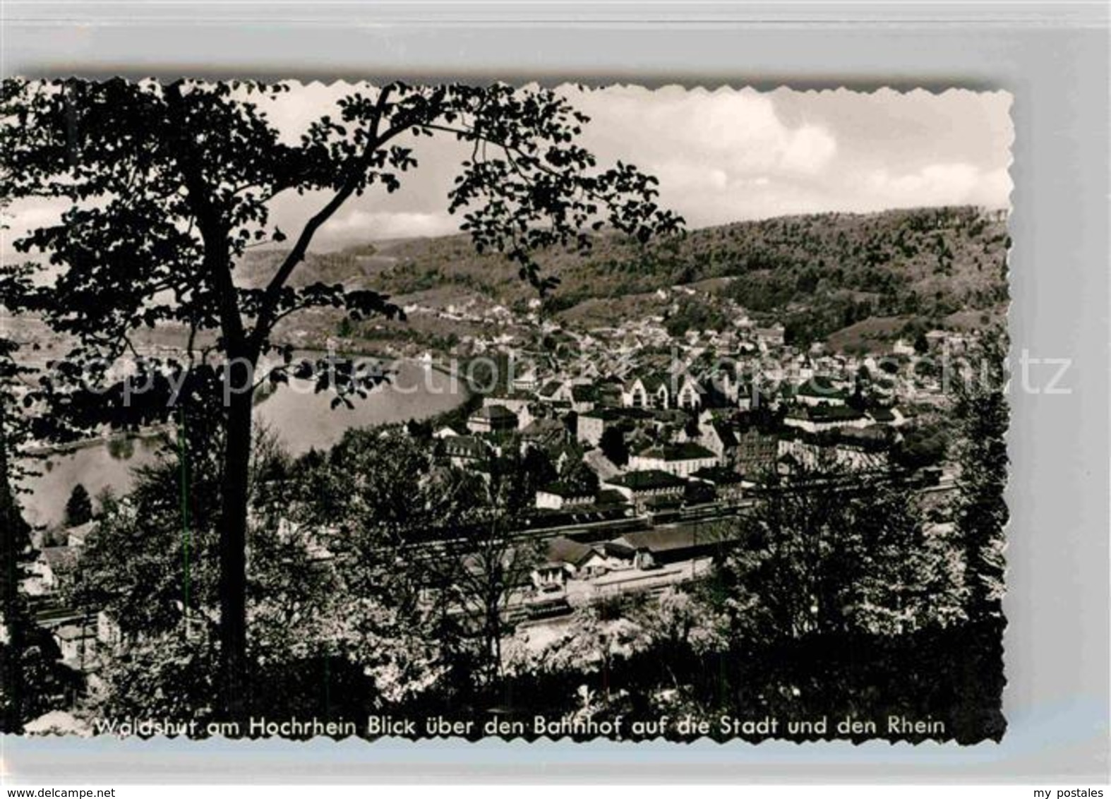 42809047 Waldshut-Tiengen Blick Auf Bahnhof Stadt Und Rhein Waldshut Tiengen - Waldshut-Tiengen