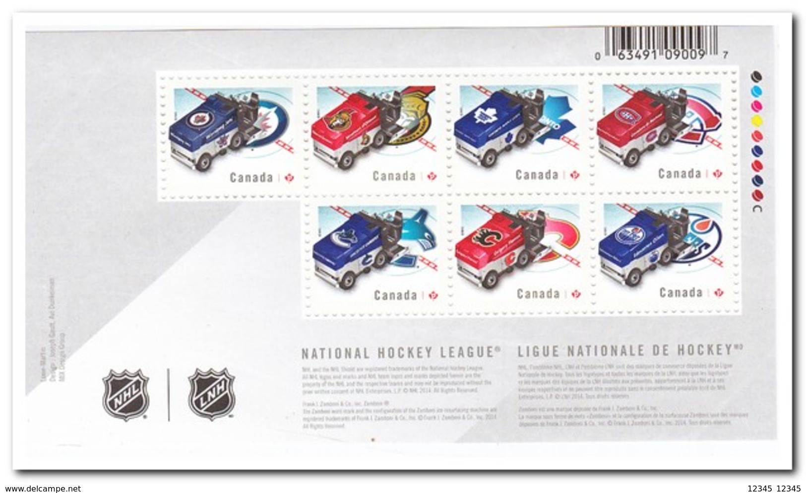 Canada 2014, Postfris MNH, National Hockey League - Unused Stamps