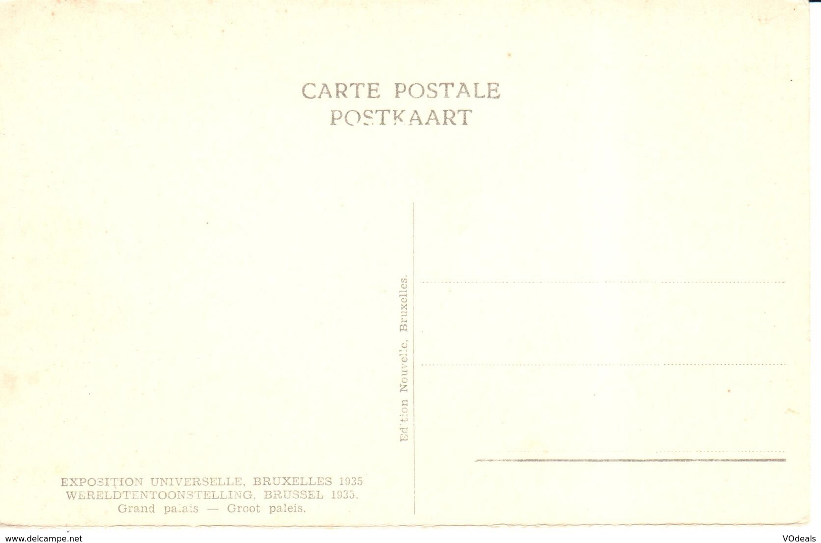 Bruxelles - CPA - Brussel - Exposition 1935 - Grand Palais - Monumentos, Edificios