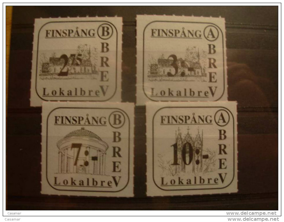 FINSPANG Lokalbrev 4 Stamps Set - Lokale Uitgaven