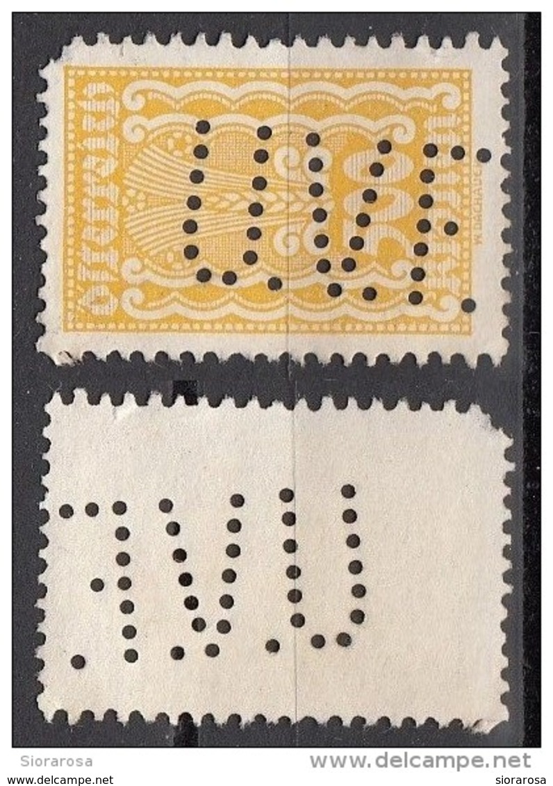 Austria 1922 Sc. 277  Simbolo Dell ' Agricoltura - Perforè Perfin Perforato " U.V.F. " Osterreich - Perforiert/Gezähnt