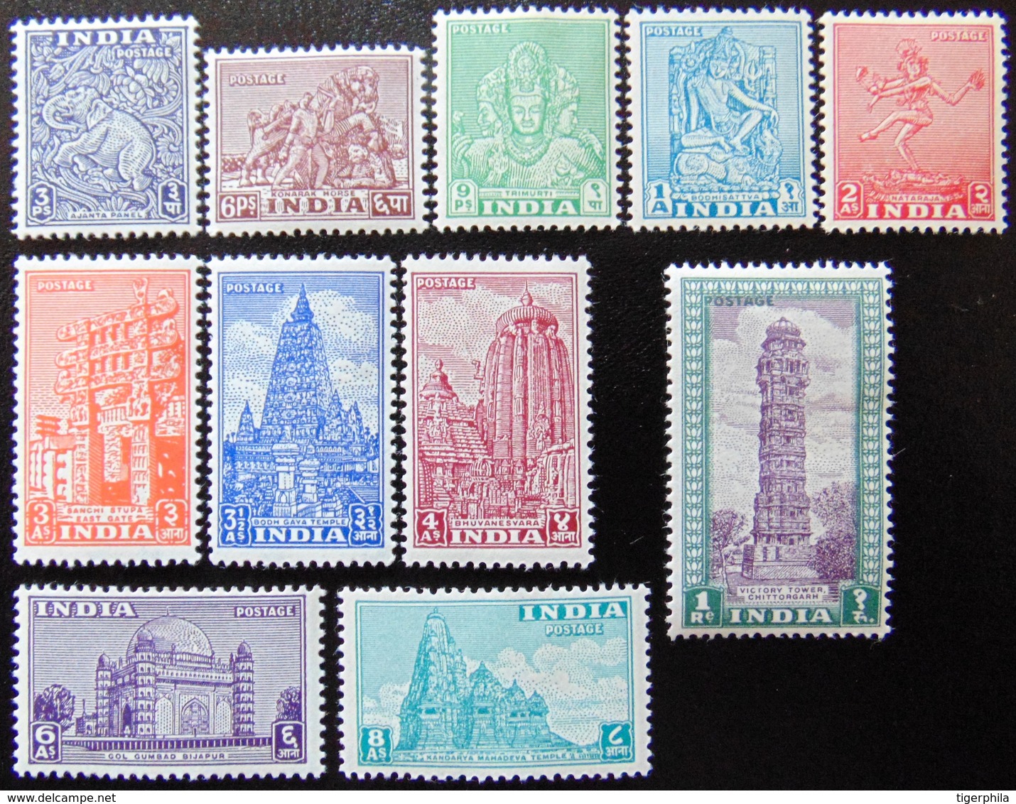 INDIA 1949 Archaeological Set Of 11 MLH - Ungebraucht