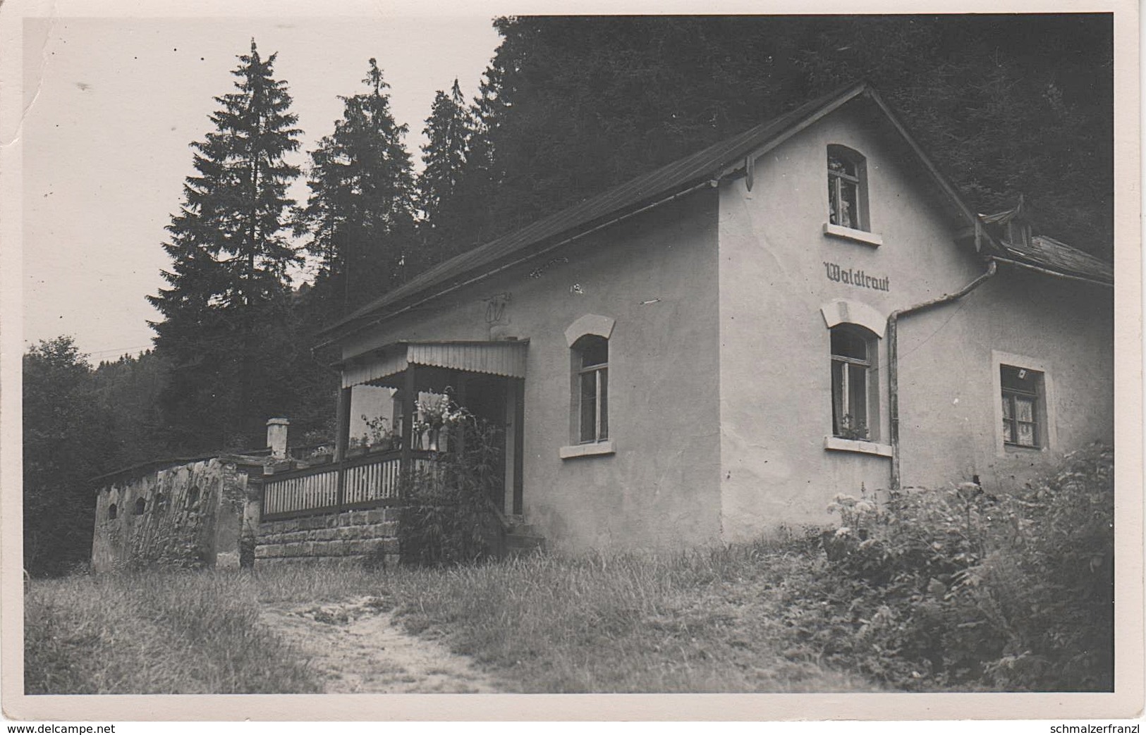 Wagner Foto AK Haus Villa Waltraut Hinterhermsdorf Saupsdorf Räumicht Sebnitz Ottendorf Hertigswalde Sächsische Schweiz - Hinterhermsdorf