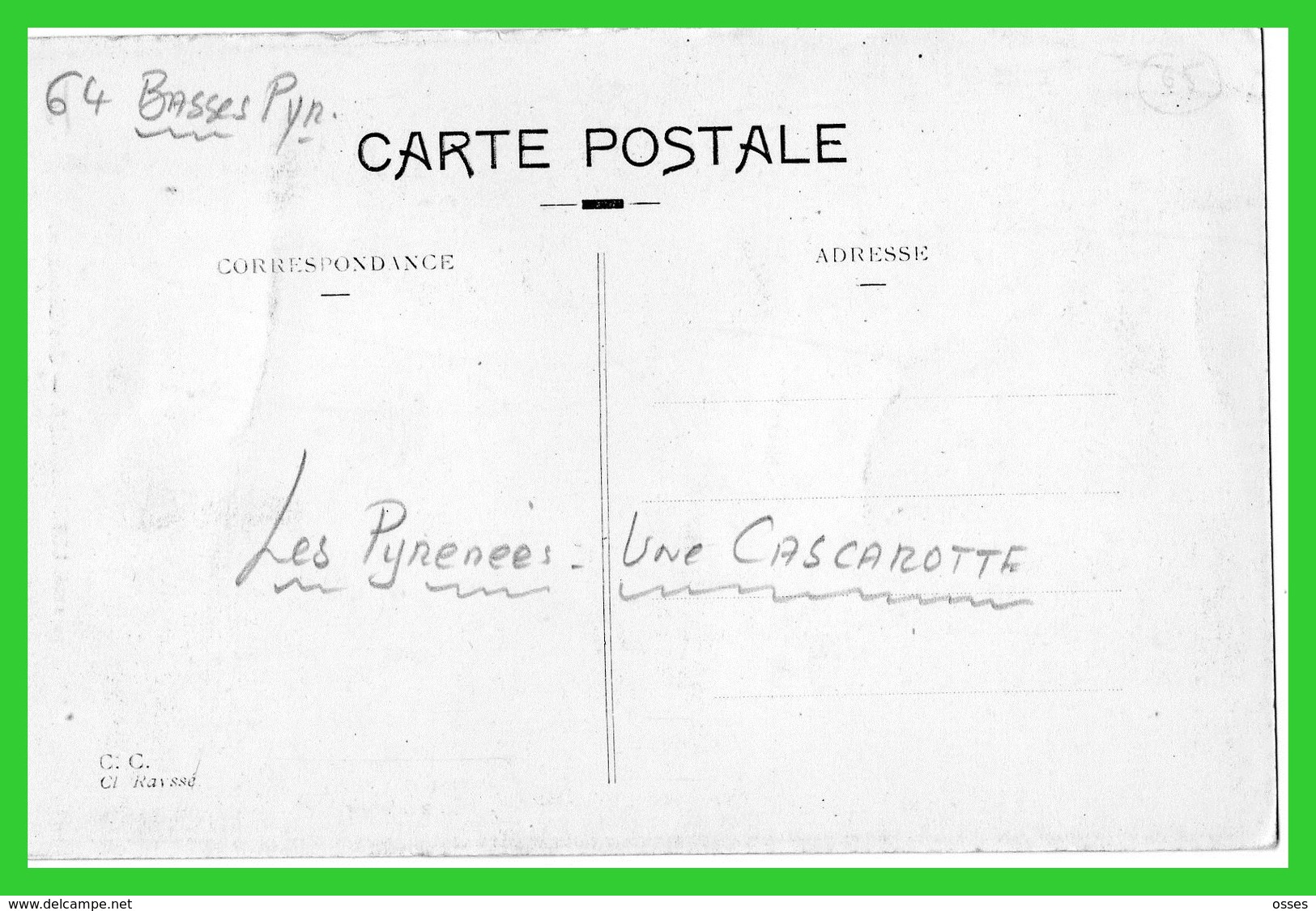 DEUX C.P.A. Une Cascarotte - Porteuse D'eau (rectos Versos) - Other & Unclassified