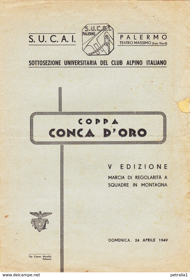 Varie  53 Coppa Conca D’Oro 1949 - Programs